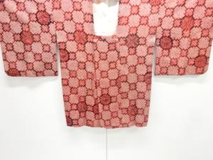 本総絞り斜め格子に花模様道行コート